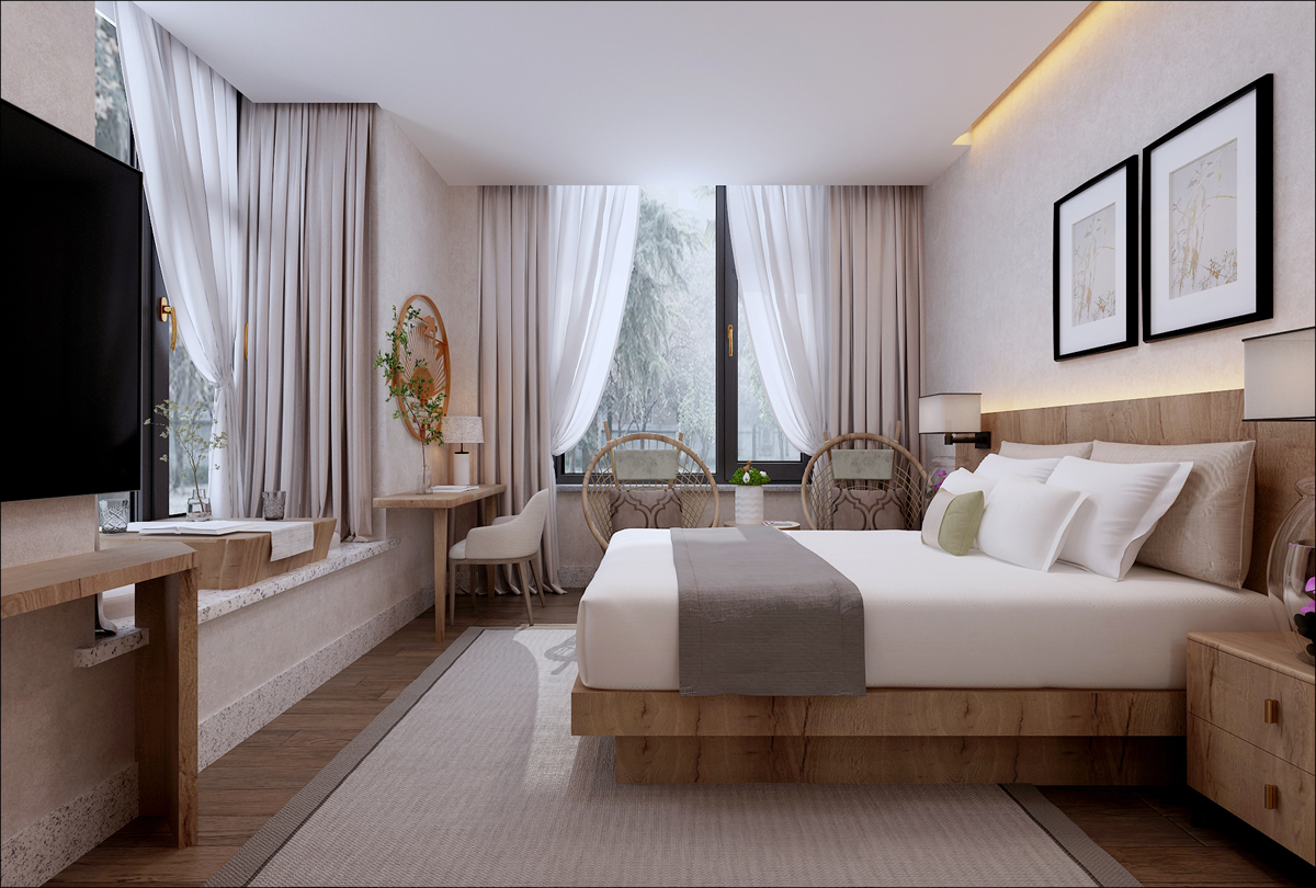 巢湖厵村民宿現(xiàn)代田園風格民宿設(shè)計裝修(圖2) 巢湖厵村民宿現(xiàn)代田園風格民宿設(shè)計裝修(圖2)