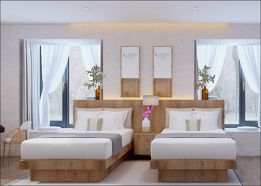 巢湖厵村民宿現(xiàn)代田園風格民宿設(shè)計裝修(圖3) 巢湖厵村民宿現(xiàn)代田園風格民宿設(shè)計裝修(圖3)