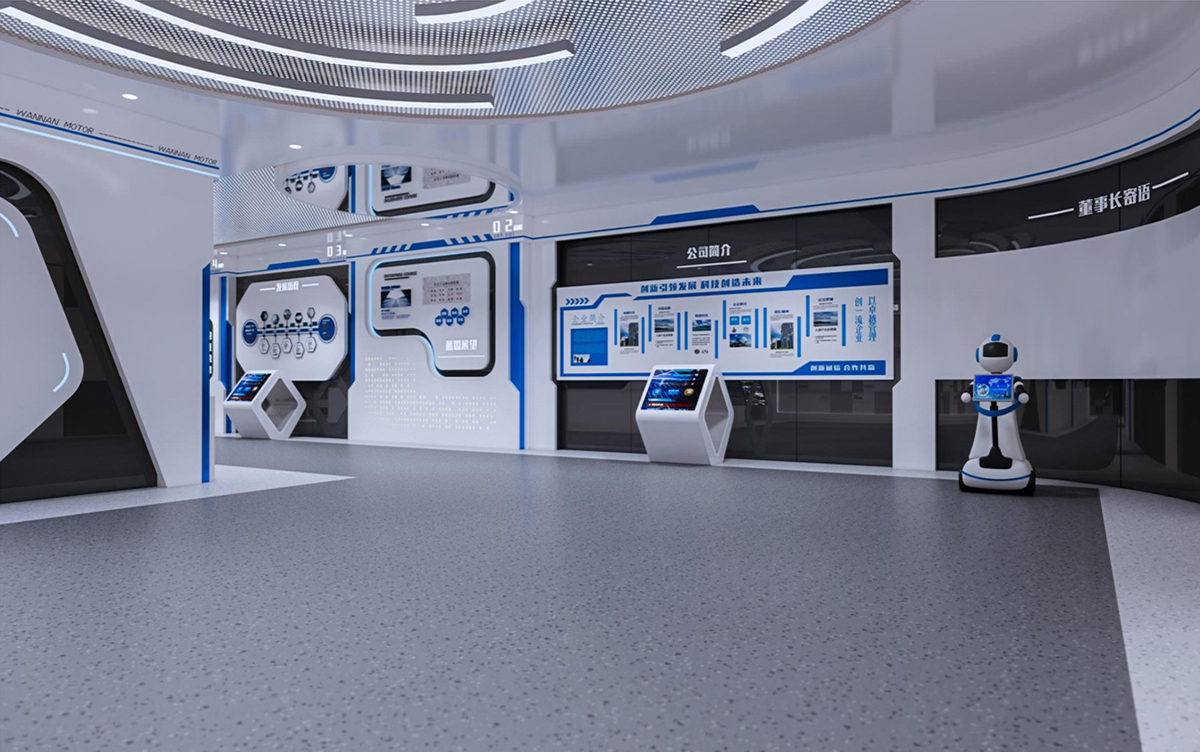 涇縣皖南電機(jī)500平方科技風(fēng)展廳裝修設(shè)計(圖3) 涇縣皖南電機(jī)500平方科技風(fēng)展廳裝修設(shè)計(圖3)