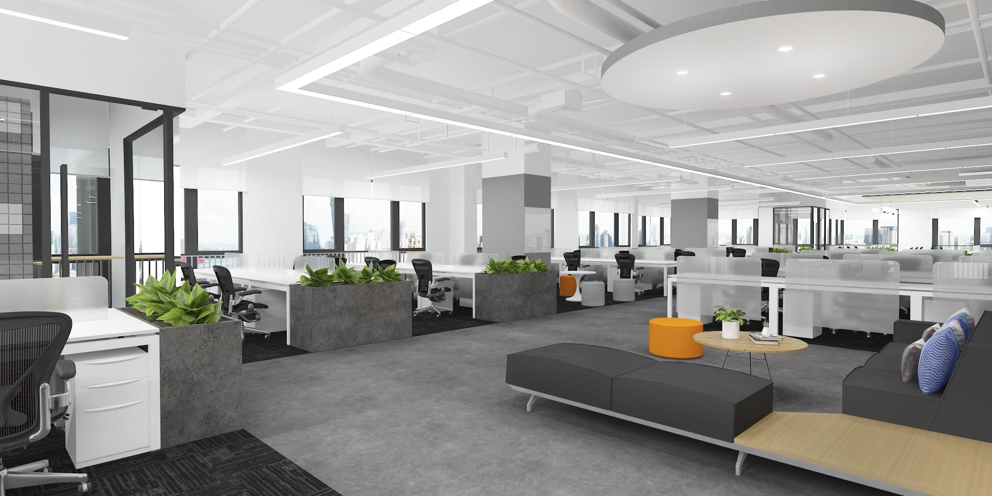 新華大廈2100平簡(jiǎn)約風(fēng)辦公室裝修(圖2) 新華大廈2100平簡(jiǎn)約風(fēng)辦公室裝修(圖2)