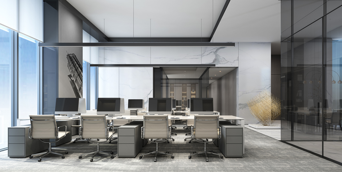 安徽永昌新材料3400平極簡風辦公樓裝修(圖3) 安徽永昌新材料3400平極簡風辦公樓裝修(圖3)