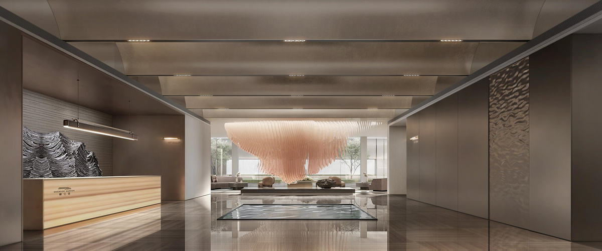 蕪湖·樾江望現(xiàn)代簡約風格售樓部裝飾裝修工程(圖3) 蕪湖·樾江望現(xiàn)代簡約風格售樓部裝飾裝修工程(圖3)