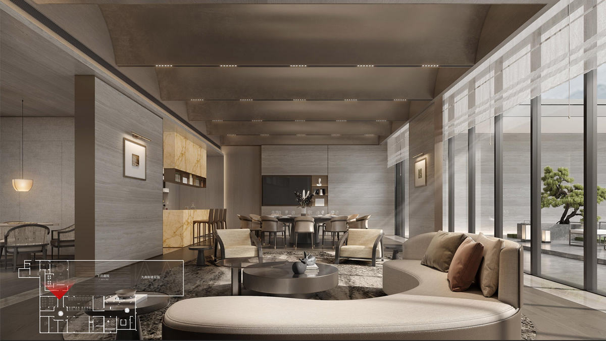 蕪湖·樾江望現(xiàn)代簡約風格售樓部裝飾裝修工程(圖2) 蕪湖·樾江望現(xiàn)代簡約風格售樓部裝飾裝修工程(圖2)