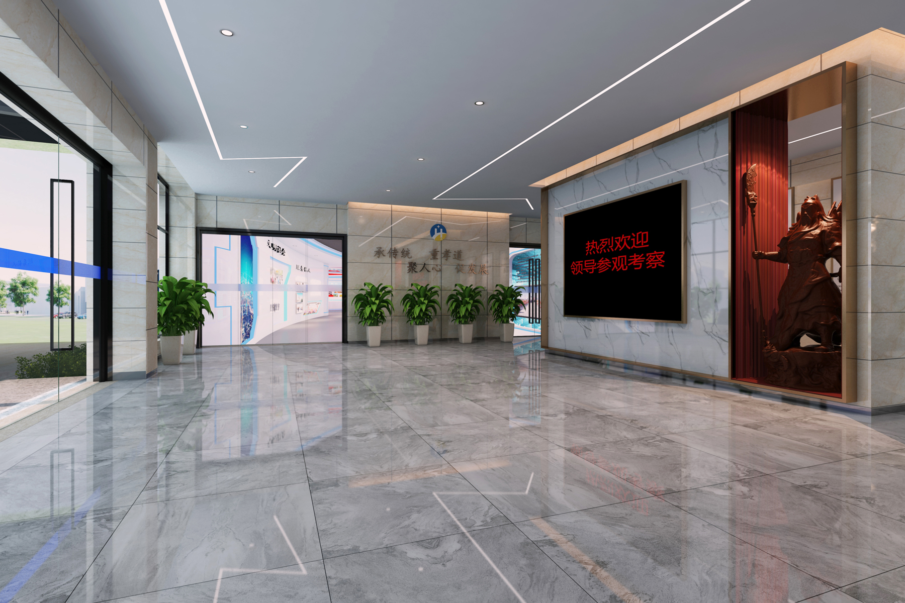 華新智能設備4000平方辦公樓改造裝修工程(圖1) 門廳4.jpg