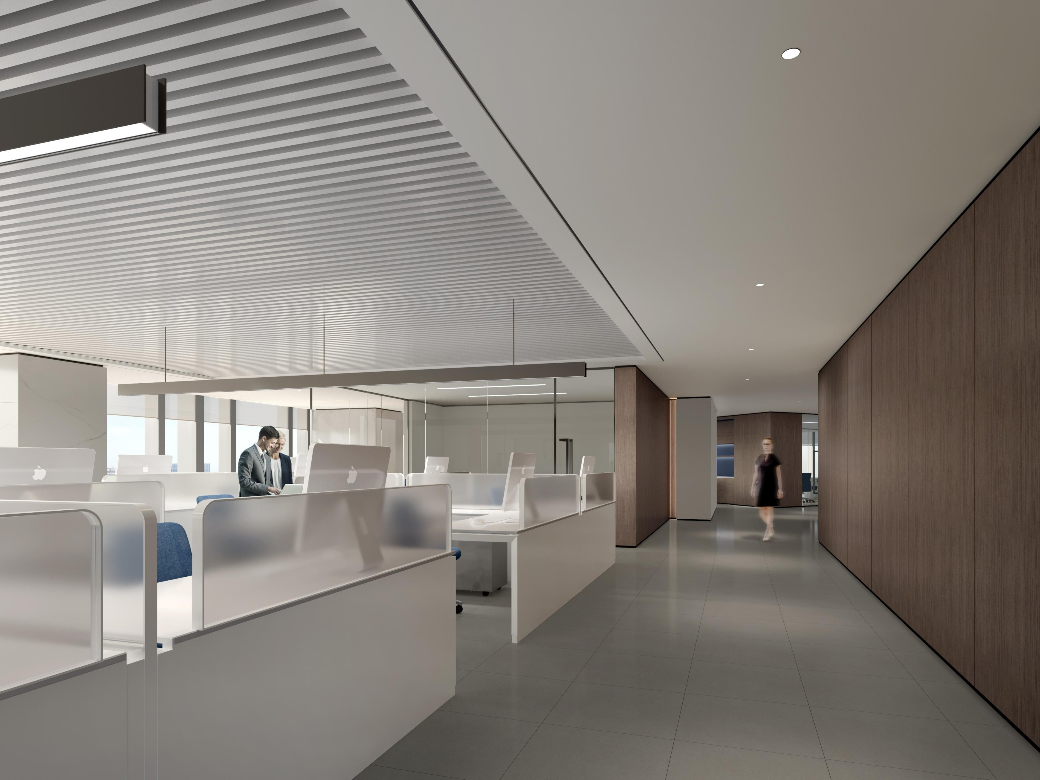 辦公樓裝修改造的基本步驟及注意事項(xiàng)(圖1) 開敞辦公區(qū).jpg