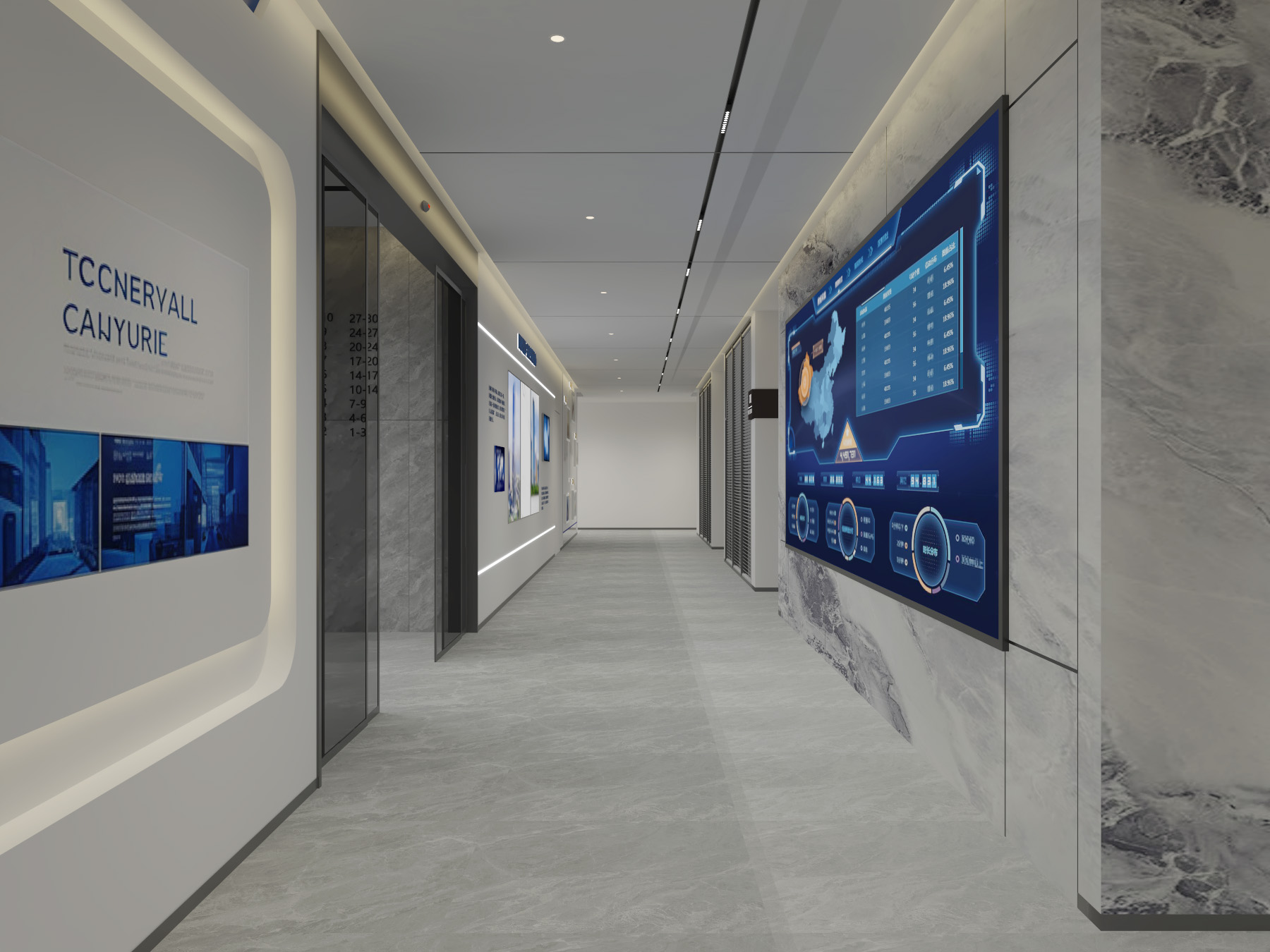 合肥包河區(qū)徽商總部廣場(chǎng)1500㎡設(shè)計(jì)施工一體辦公室裝修項(xiàng)目(圖3) 過(guò)道2.jpg